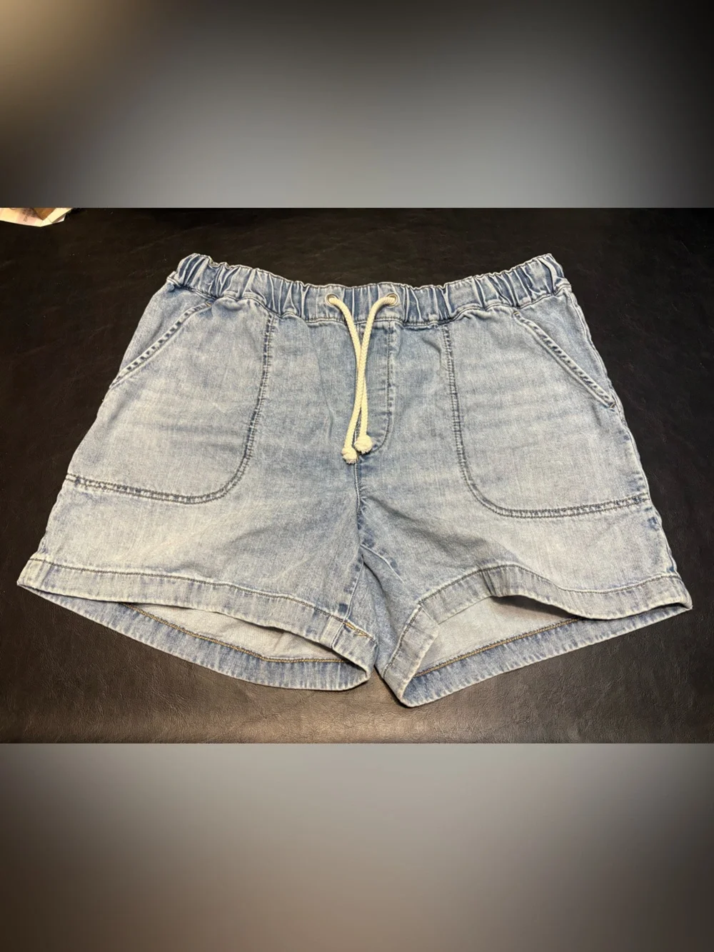 J. Crew Light Blue Denim Drawstring Relaxed Shorts size 30